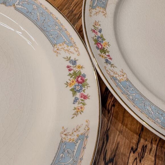 1939 Edwin Knowles-Blue Dawn Collection, Semi-Vitreous-Plates-10”- Set of 4 - Picture 7 of 10